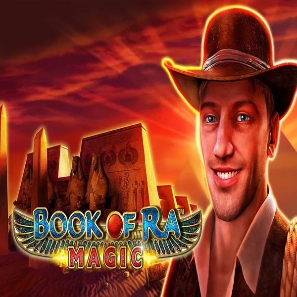 Official Slots logo: Book of Ra Magic by Greentube at Wild Robin Casino