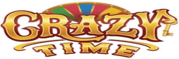 Crazy Time slot logo by Evolution at Wild Robin Casino
